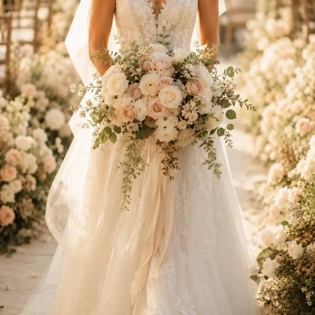 Bride walking down aisle — Karen's Wedding Expression Chicagoland